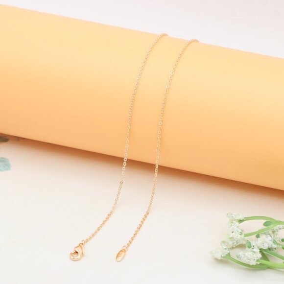 Elegant Rose Gold Necklace with Crystal Charm Chain, XPNL0410 - Picture 12 of 12